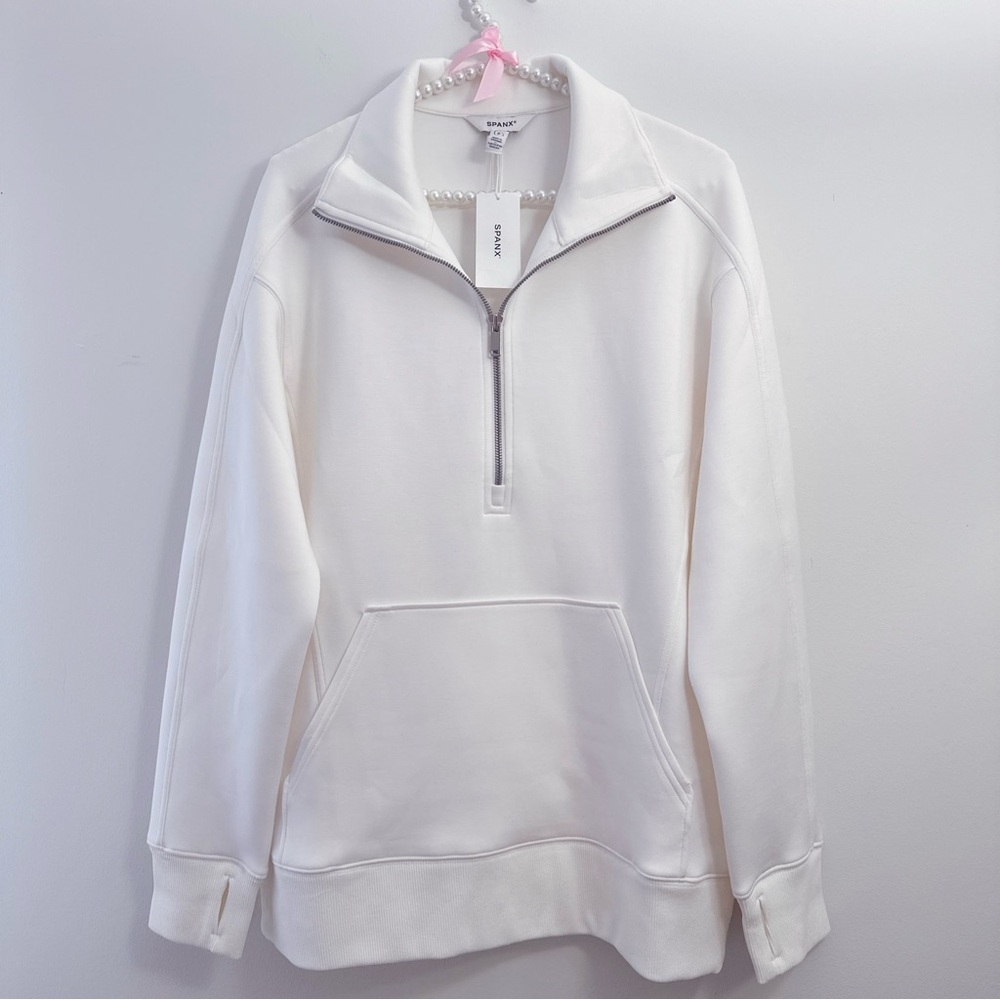 SPANX White Half-Zip Pullover Sweater - Picture 6 of 13